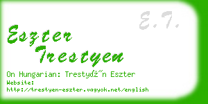 eszter trestyen business card